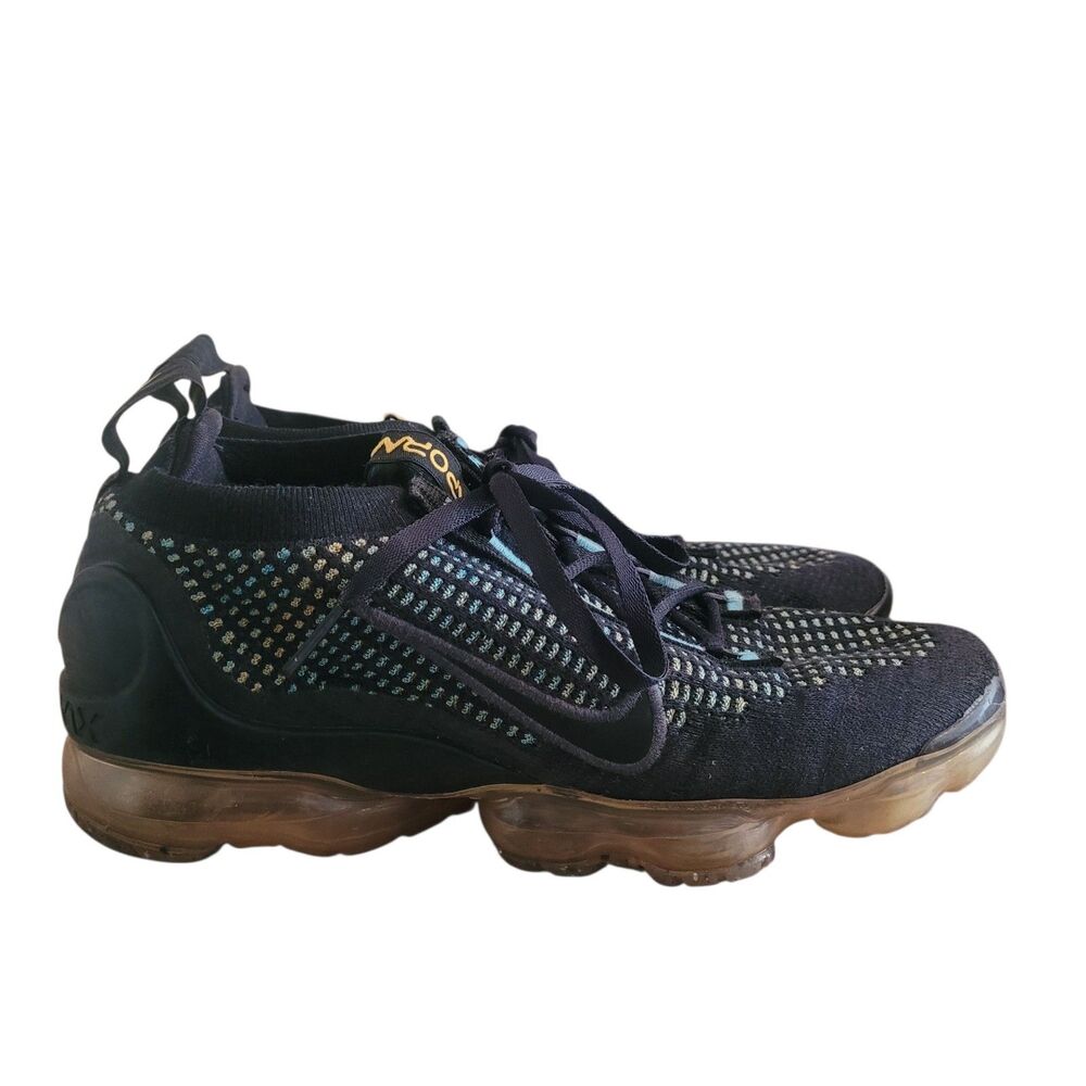 Nike VaporMax 2021 Flyknit Men's Shoes Sneakers MultiColor Black Pollen Blue